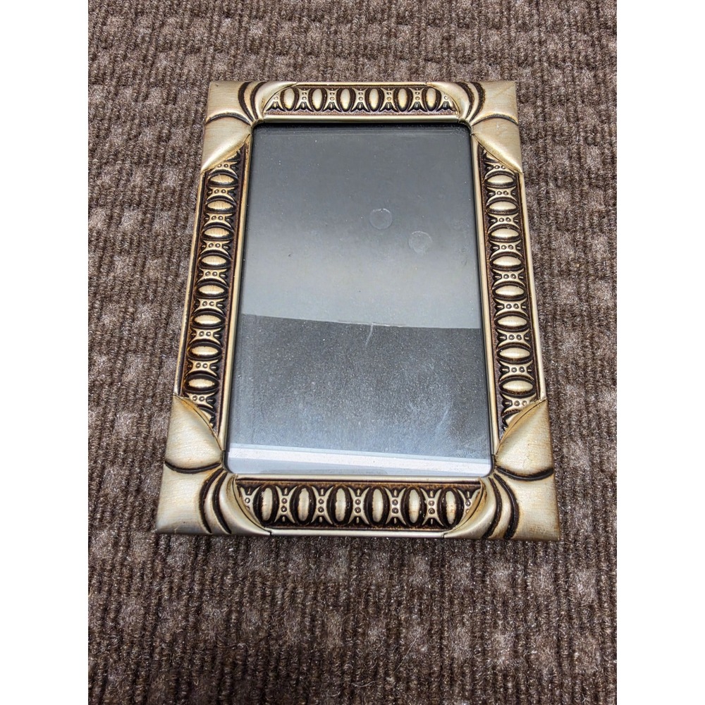 Vintage Louis Michael Cie Gold Ornate Embossed 4x6 Picture Frame Tabletop Easel